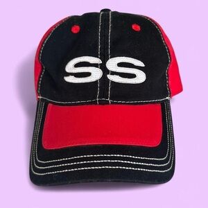 Rare Camaro Red, Black, and White Cap